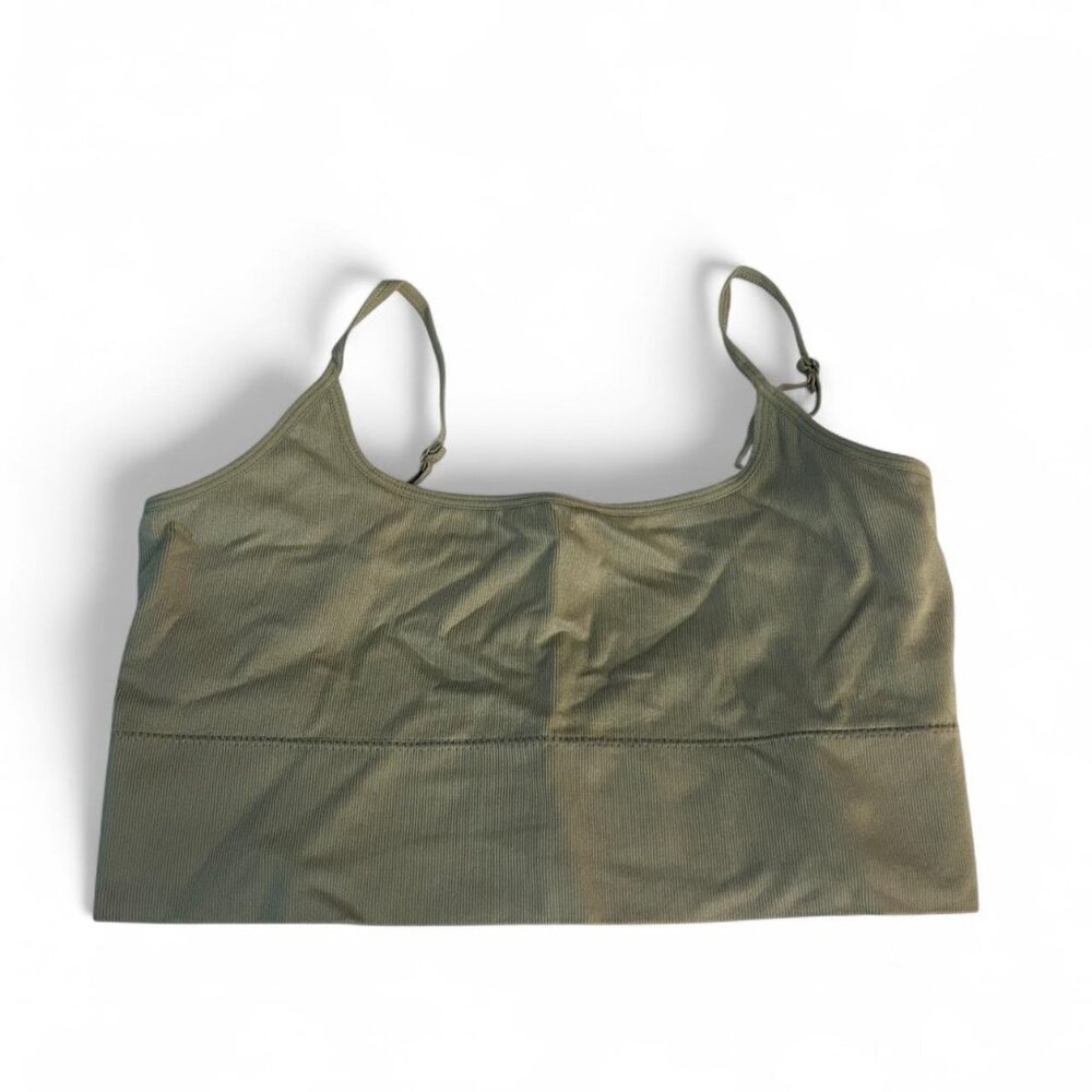 green open back bralette